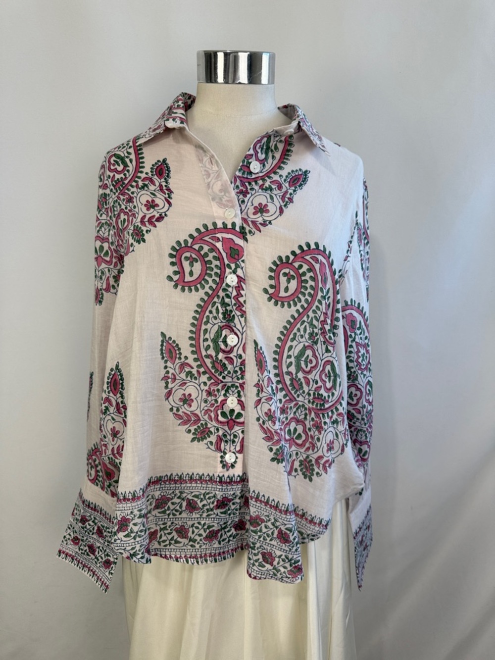 BELL PINK PRINT BLOUSE - Picture 1 of 6
